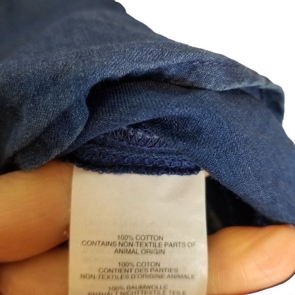 J. Crew Womens 2 Blue Chambray Long Sleeves Half B - Picture 7 of 8